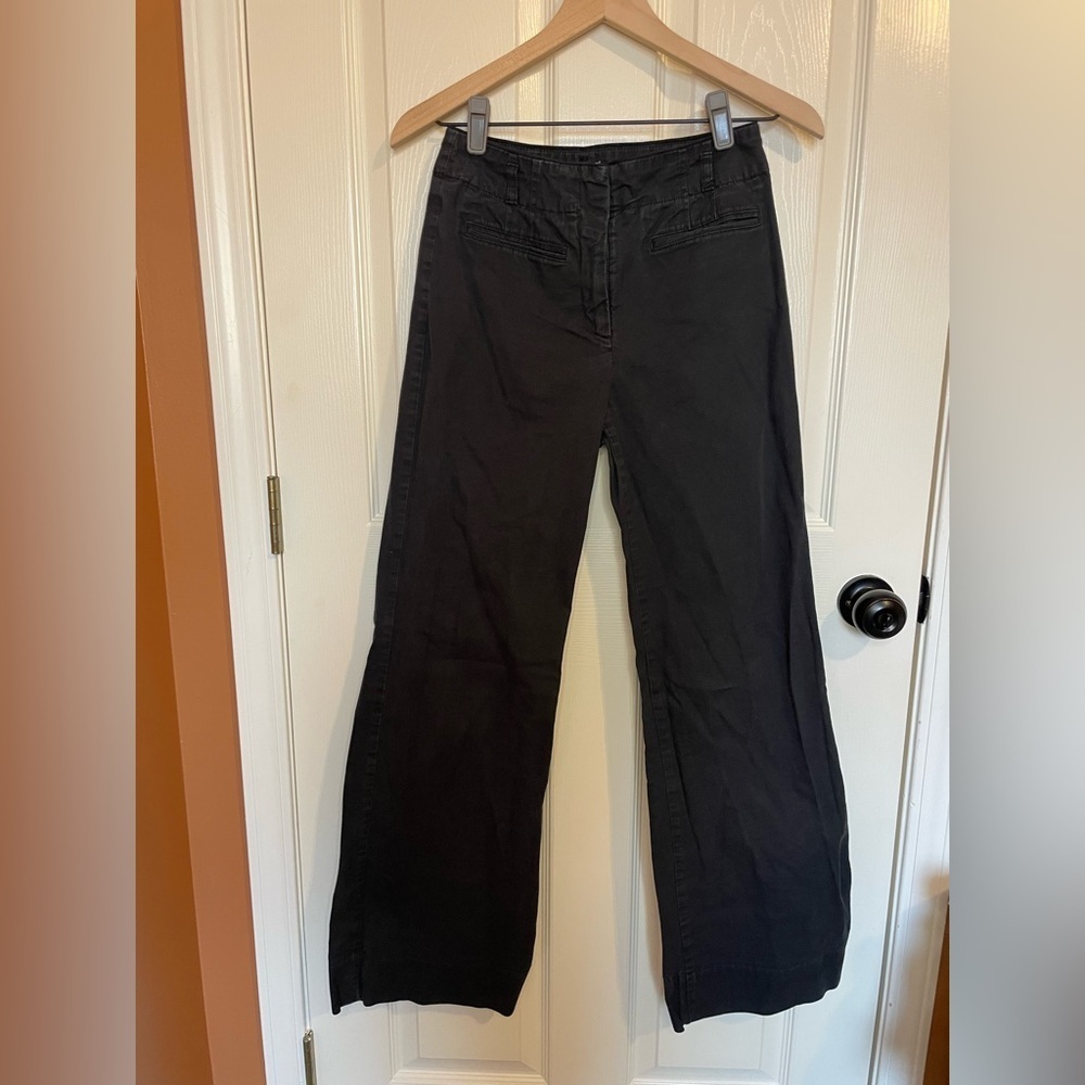 Maeve by Anthropologie Black Wide Leg Pants Size 4